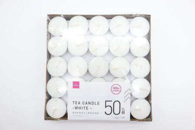 キャンドル（ホワイティー、50個） パッケージ