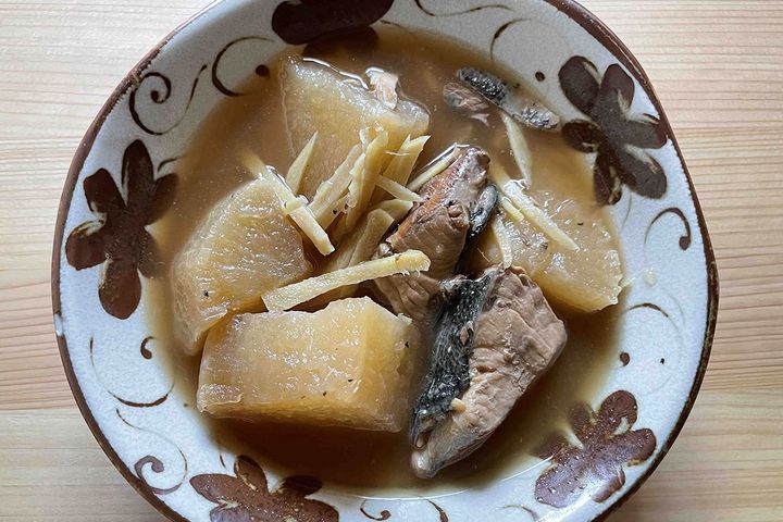 ▲冬が旬の大根を使った「ブリ大根」。ブリに足りないビタミンC補給も兼ねられます。