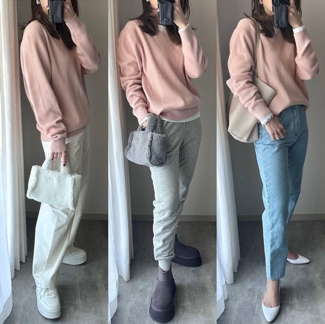 UNIQLOピンクニット3