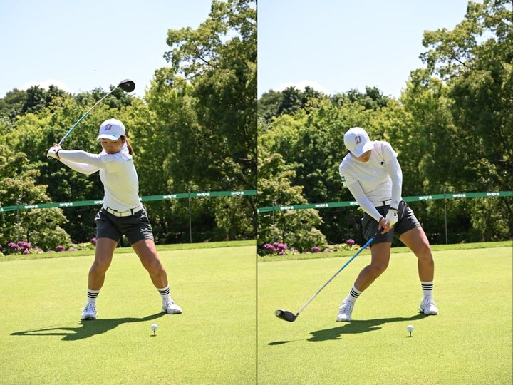 飛ばしの秘訣は捻転差？ツアー屈指の飛距離を誇る佐藤心結のスイングを解説