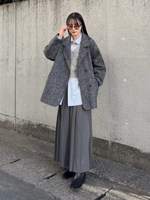 ニットベストコーデ5