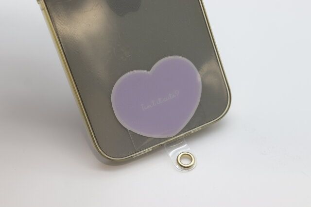 スマホ貼り付けパーツ（ワンちゃん、2P） スマホシート使用例