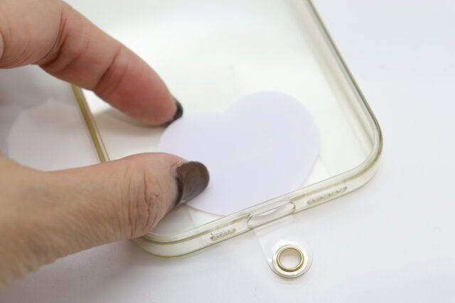 スマホ貼り付けパーツ（ワンちゃん、2P） スマホシート装着