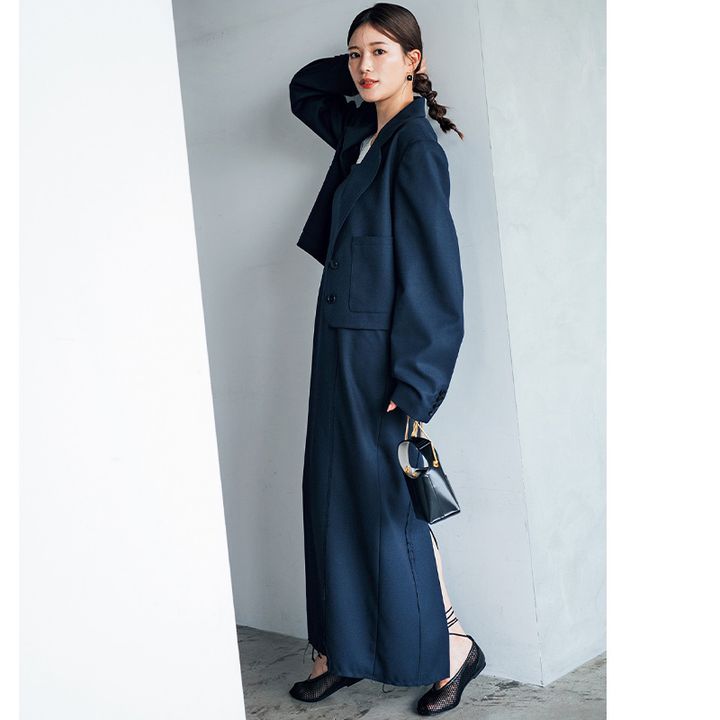 卒園式におすすめのジャケット×ベアワンピの咲和希さん