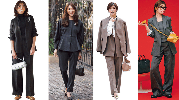 卒園式におすすめのスーツコーデの4コーデ画像