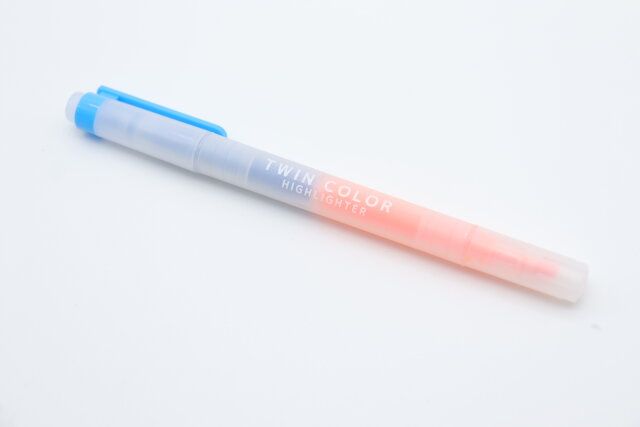 ツインカラー蛍光ペン 2本セット ブルー オレンジ