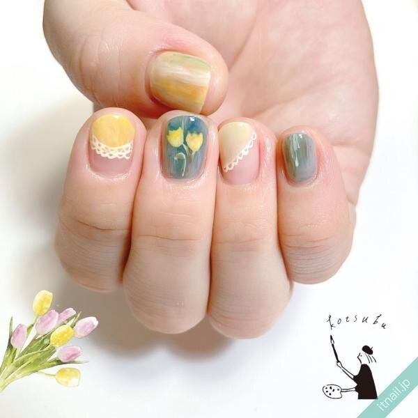 小粒nailが投稿したネイルデザイン [photoid:I0109964] via Itnail Design (746677)