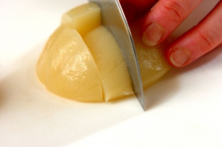 白桃ラッシーの下準備1