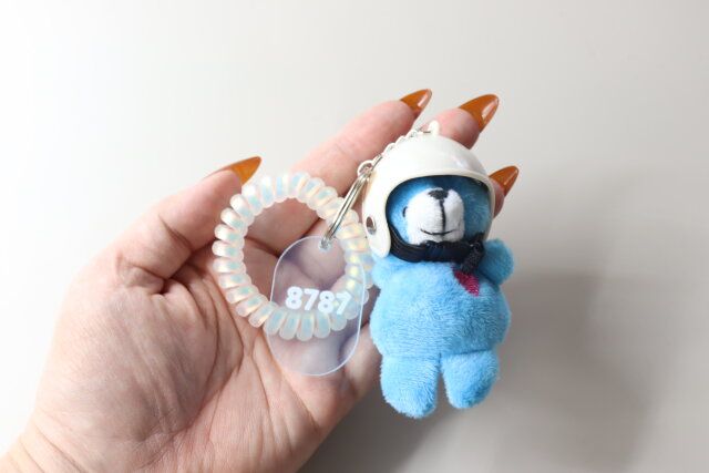 ダイソー スプリングキーホルダー（サウナモチーフ） 使用例 キーホルダー