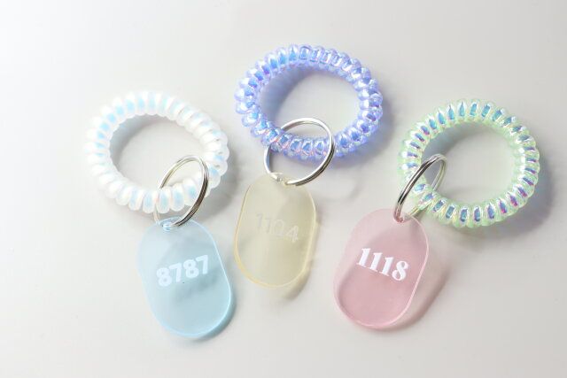 ダイソー スプリングキーホルダー（サウナモチーフ） カラー展開