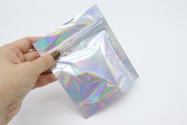 底マチオーロラストックバッグ（13cm×11cm×4cm、5枚） 背面