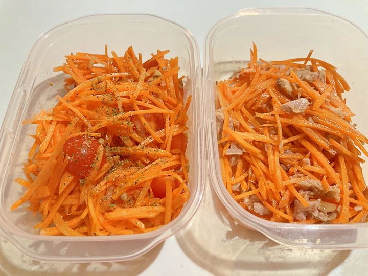 完成したキャロットラペ