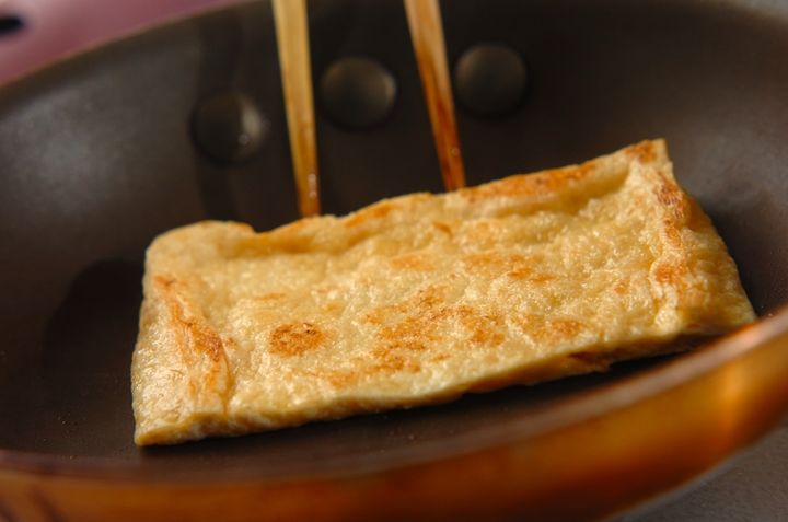 水菜の酢みそ和えの下準備1