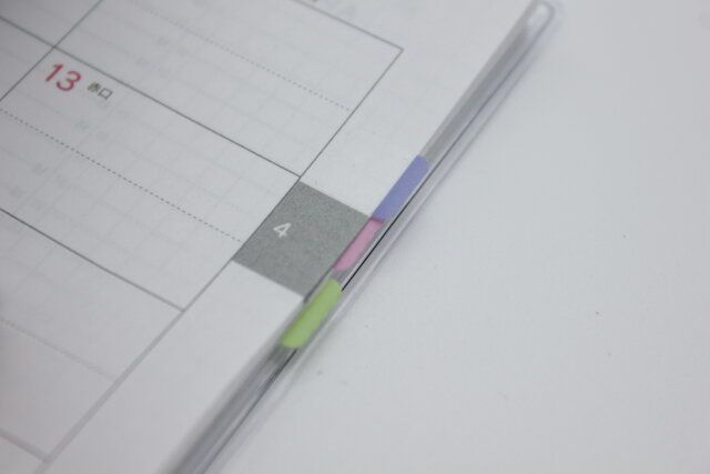 手帳からはみ出さないインデックスフィルム48枚入 カラー