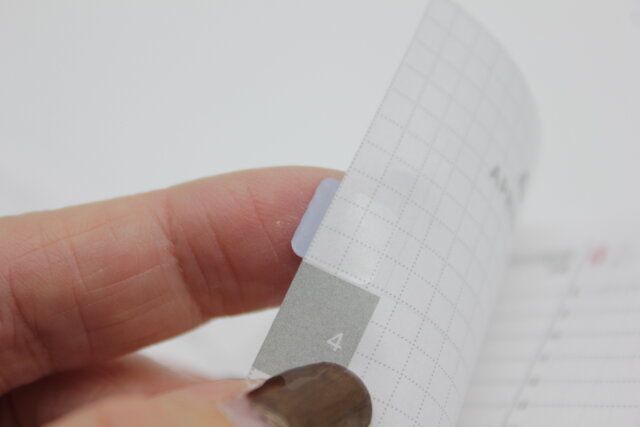 手帳からはみ出さないインデックスフィルム48枚入 折り返し