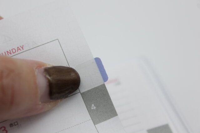 手帳からはみ出さないインデックスフィルム48枚入 使用方法