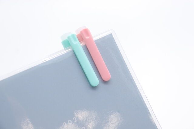 ツインパステルカラーマーカー2本セット クリップ