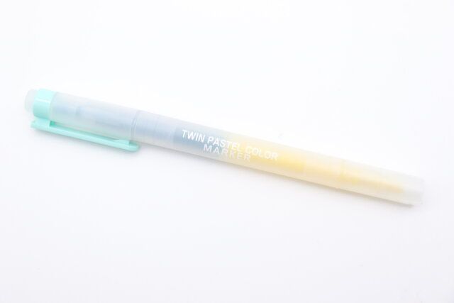 ツインパステルカラーマーカー2本セット グリーン イエロー