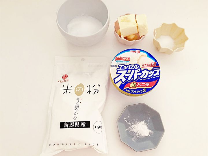 メロンパン風クッキーの材料