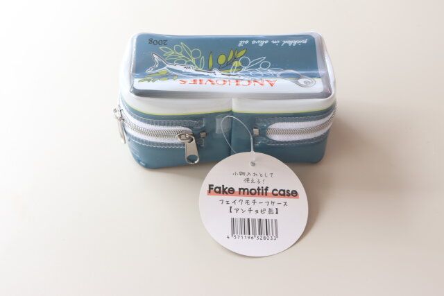 セリア フェイクモチーフケース【アンチョビ缶】 商品タグ