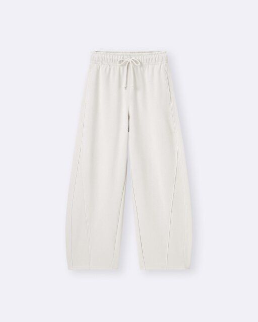 GU スウェットバレルレッグパンツ NATURAL