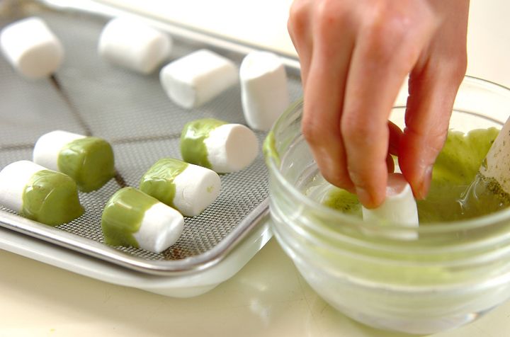 抹茶チョコマシュマロの作り方1