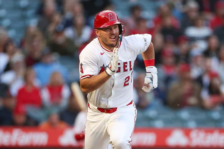 エンゼルスのマイク・トラウト（C）Getty Images