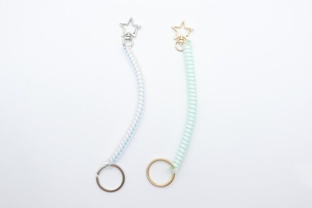 スプリングキーホルダー オーロラ カラー