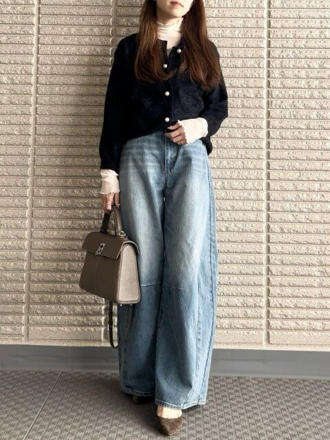 ワイドデニムコーデ1