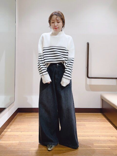 ワイドデニムコーデ4