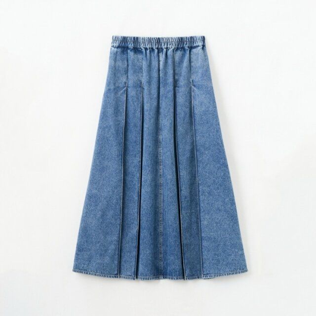 しまむらのデニムプリーツスカート