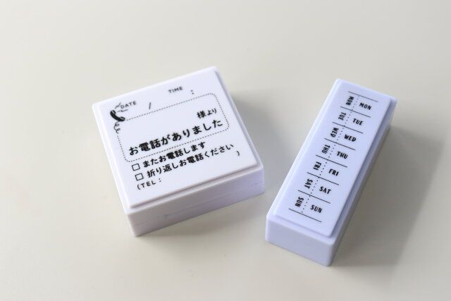 ダイソーの大人が使いやすいログスタンプ（電話）とログスタンプ（ウィークリー）
