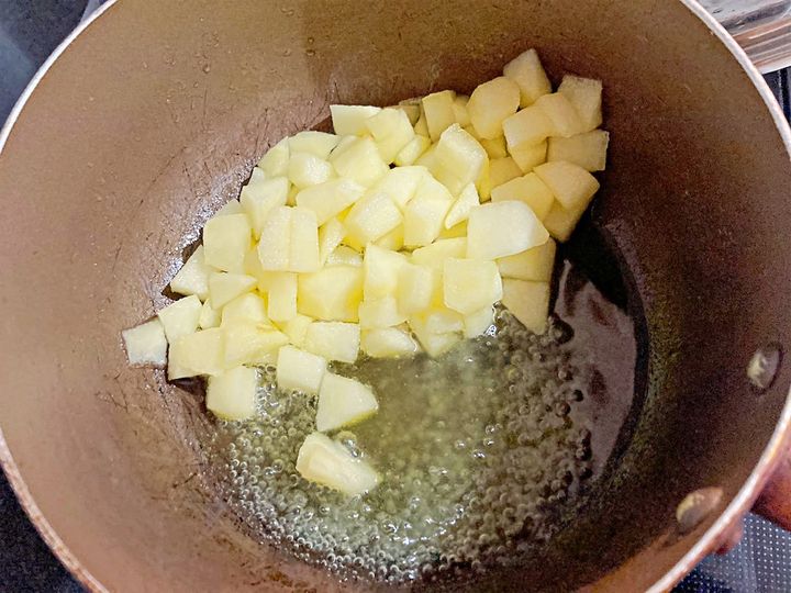 水分が出てきたりんご