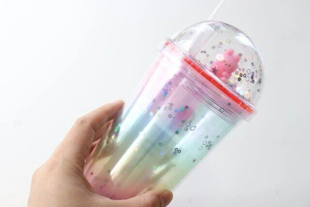 ダイソー ストロー付タンブラー（520mL）