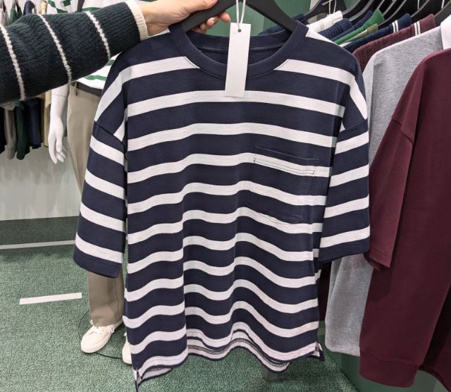 ボーダー柄のTシャツ