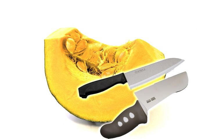 カボチャは切るのが大変……