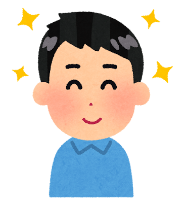 綺麗な髪の人のイラスト（男性）