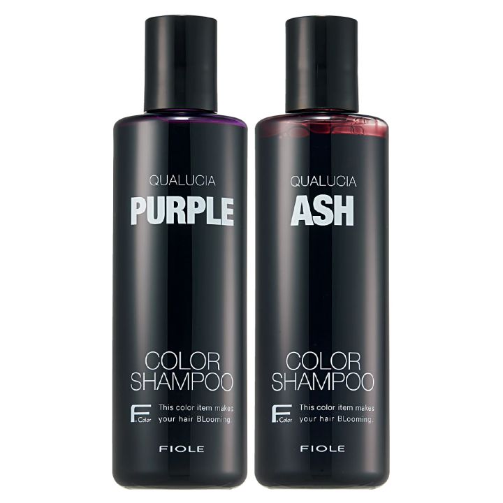 ハイトーンカラーによるダメージ ヘアケア クオルシア カラーシャンプー アッシュ、同 パープル