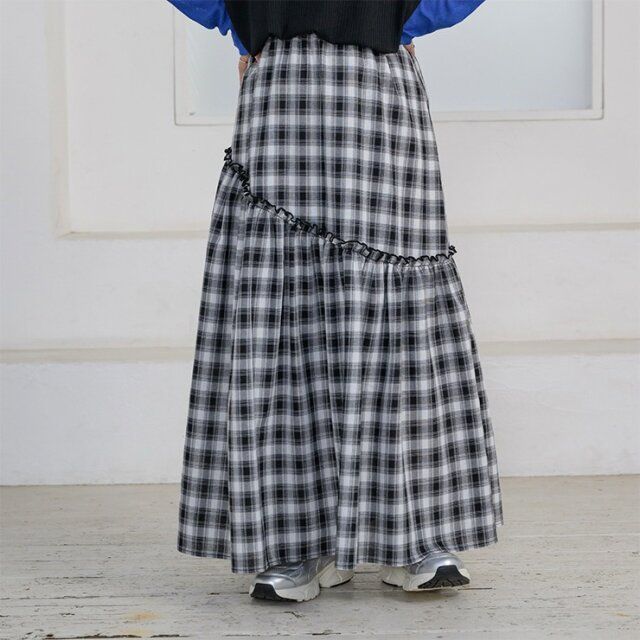2025春しまむらレディースチェックフレアスカート