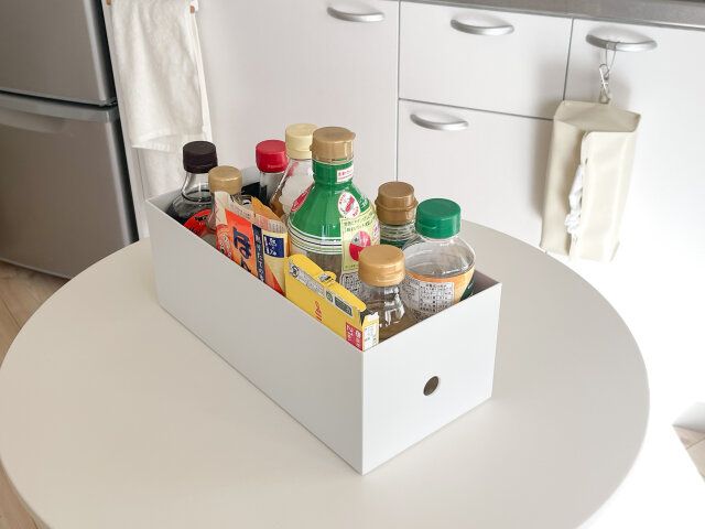 無印良品 ファイルボックス・スタンダードタイプ・１／２ 調味料などの細かいものを入れる