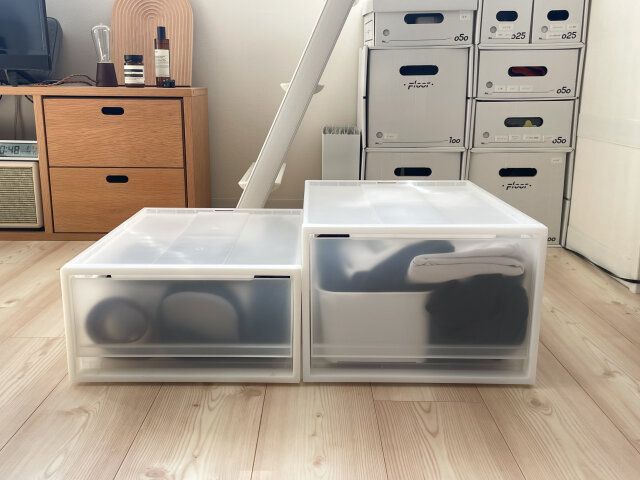 狭い収納スペースの活用方法 無印良品 ポリプロピレン衣装ケース