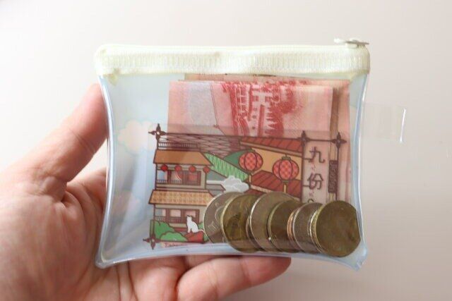 ダイソー ループ付きフラットポーチ モンスターズ・インク サイズ感 使用例