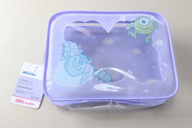 ダイソー マチ付ポーチ モンスターズ・インク 商品タグ