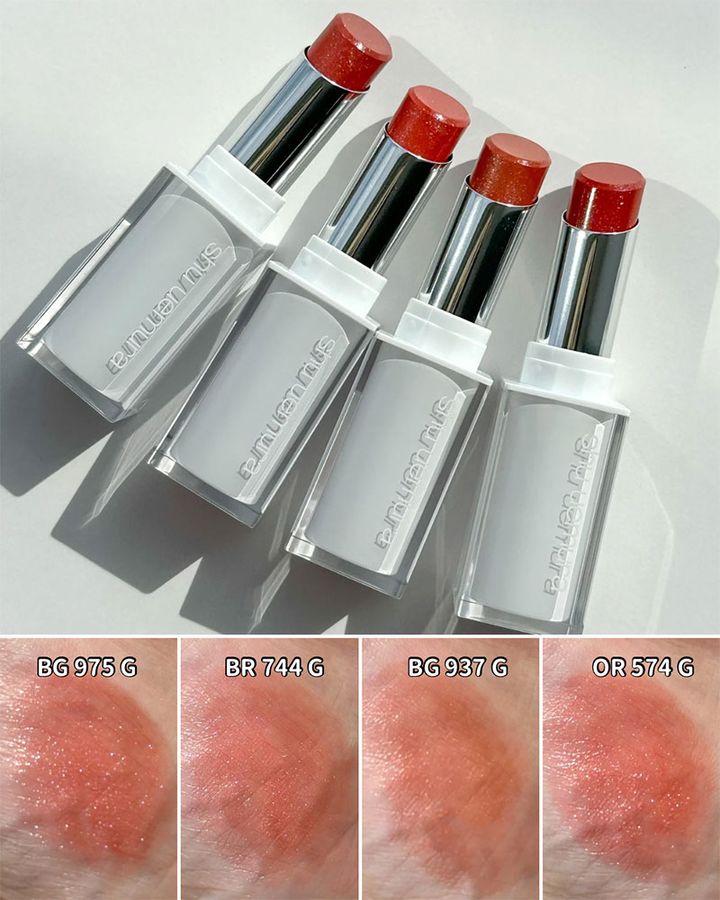 【シュウウエムラ・夏コスメ2025】 4/11発売・まるでレフ板！肌色まで綺麗に見せてくれるパール入りリップが登場！【全色スウォッチ付き】