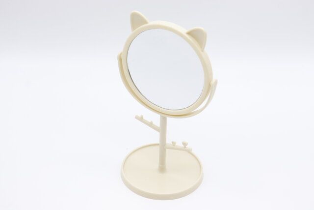 メイクアップ スタンドミラー ねこ H20cm 完成形