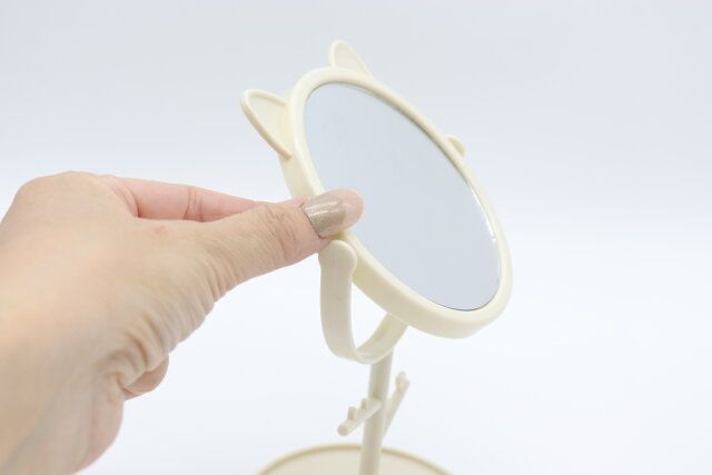 メイクアップ スタンドミラー ねこ H20cm 角度