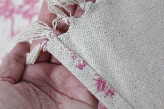 マット（インド綿混、トワルドジュイ柄） 縫製