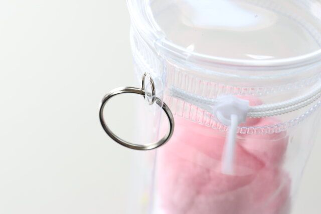 ダイソー クリア円筒ポーチ リング