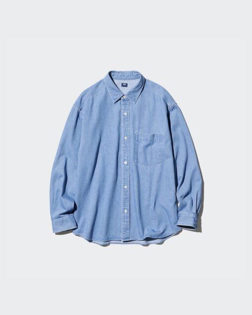 ユニクロ デニムオーバーシャツ BLUE