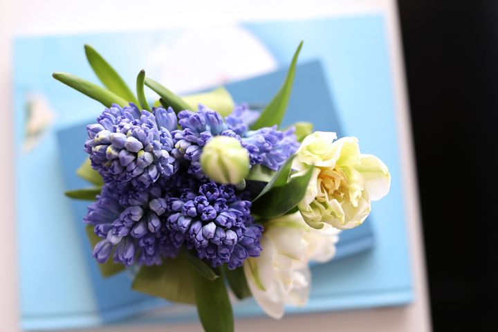 ヒヤシンスのアレンジ
